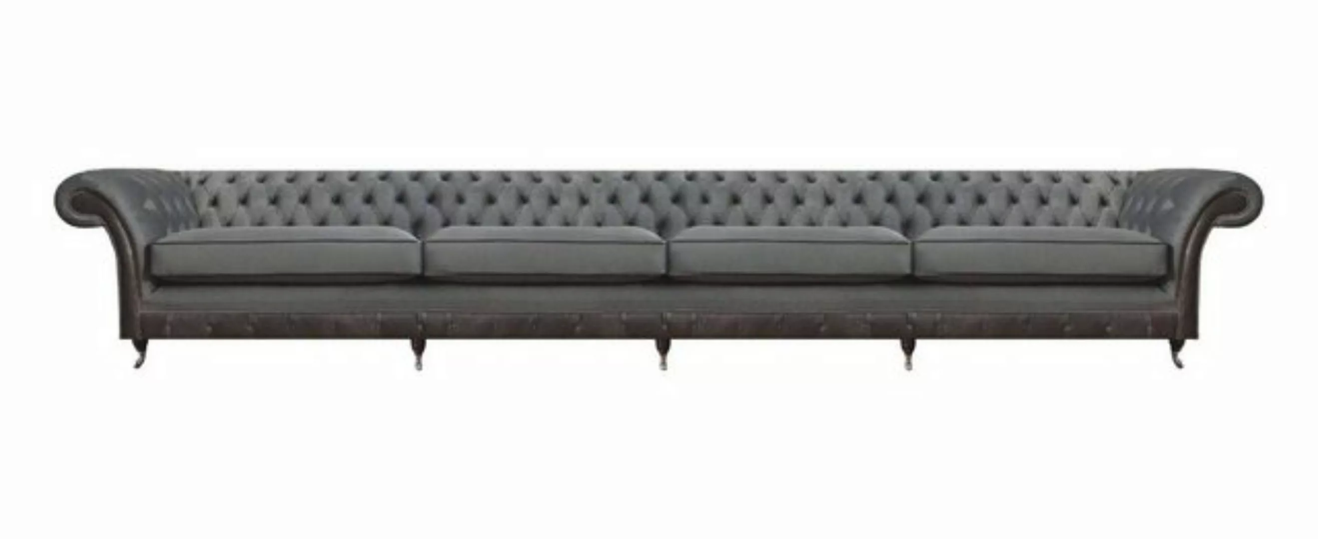 JVmoebel Chesterfield-Sofa Grau Sofa Zweisitzer Couch Designer Polstermöbel günstig online kaufen