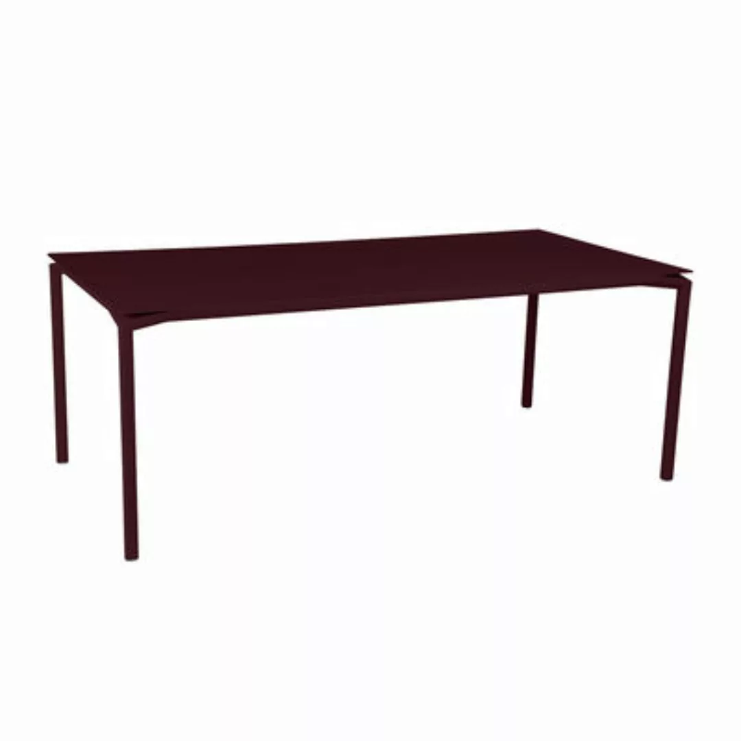 rechteckiger Tisch Calvi metall rot / 195 x 95 cm - Aluminium / 10 bis 12 P günstig online kaufen