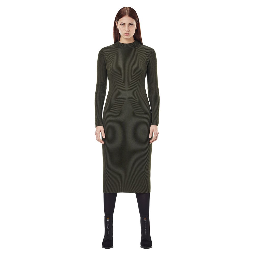 G-star Plated Lynn Langarm Langes Kleid S Dark Algae / Dark Black günstig online kaufen