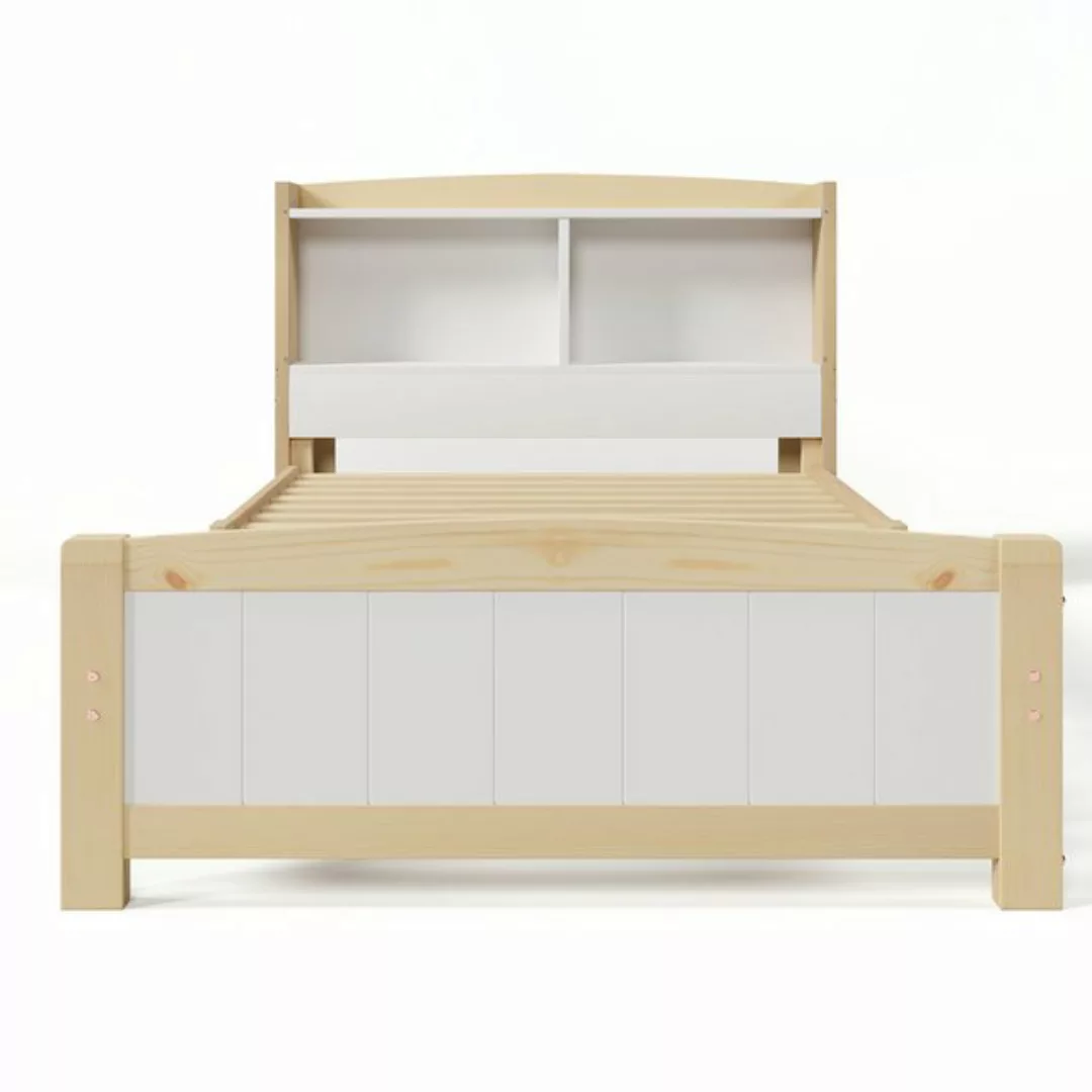 Gotagee Holzbett Massivholz Bettgestell Kinder/Jugendbett Doppelbett mit St günstig online kaufen