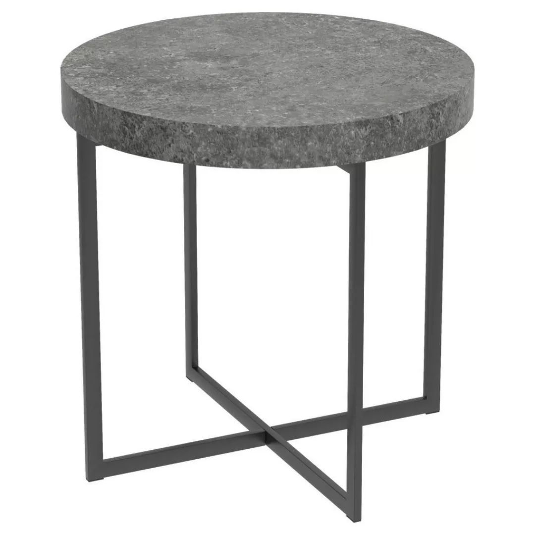 Beistelltisch Celina Beton Optik schwarz B/H/T: ca. 50x50x50 cm günstig online kaufen