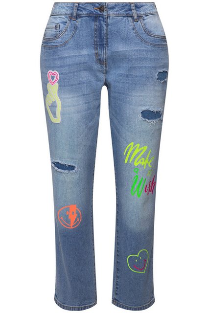 Angel of Style Funktionshose Boyfriend-Jeans Patches Destroy-Effekte 5-Pock günstig online kaufen