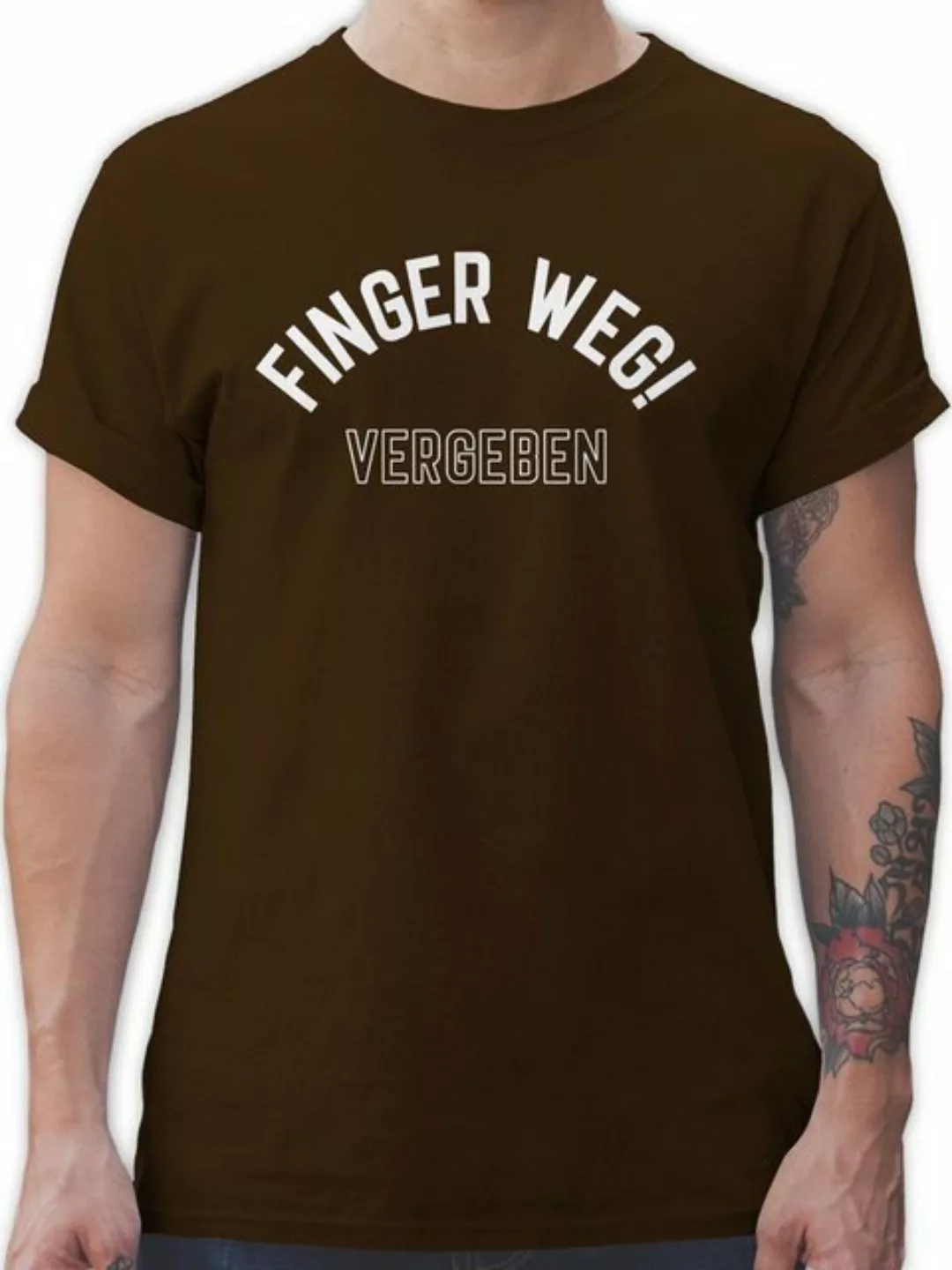 Shirtracer T-Shirt Finger weg! Vergeben Partner-Look Pärchen Herren günstig online kaufen