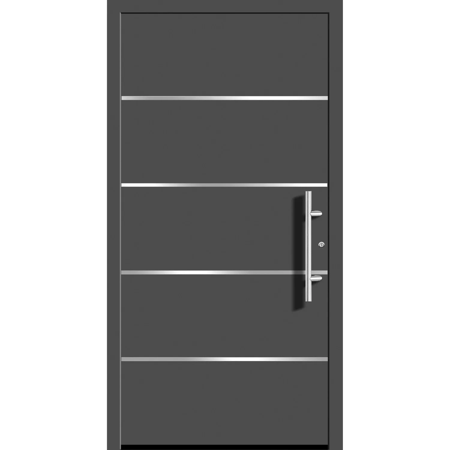 Aluminium-Haustür Moderno M460/P 110 x 210 cm Anthrazit Metallic Anschlag R günstig online kaufen