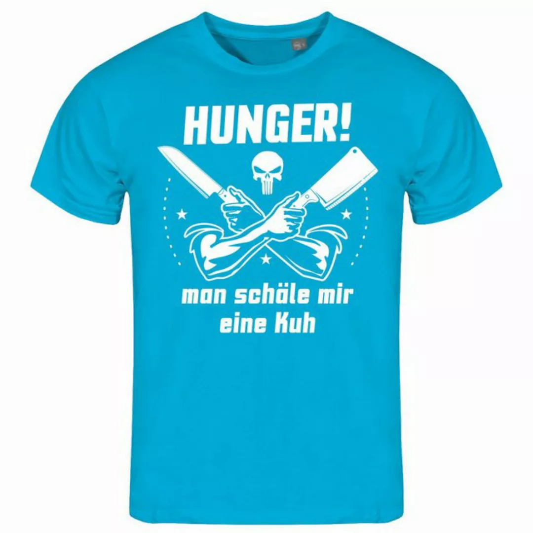 deinshirt Print-Shirt Herren T-Shirt HUNGER Man schäle mir eine Kuh Funshir günstig online kaufen