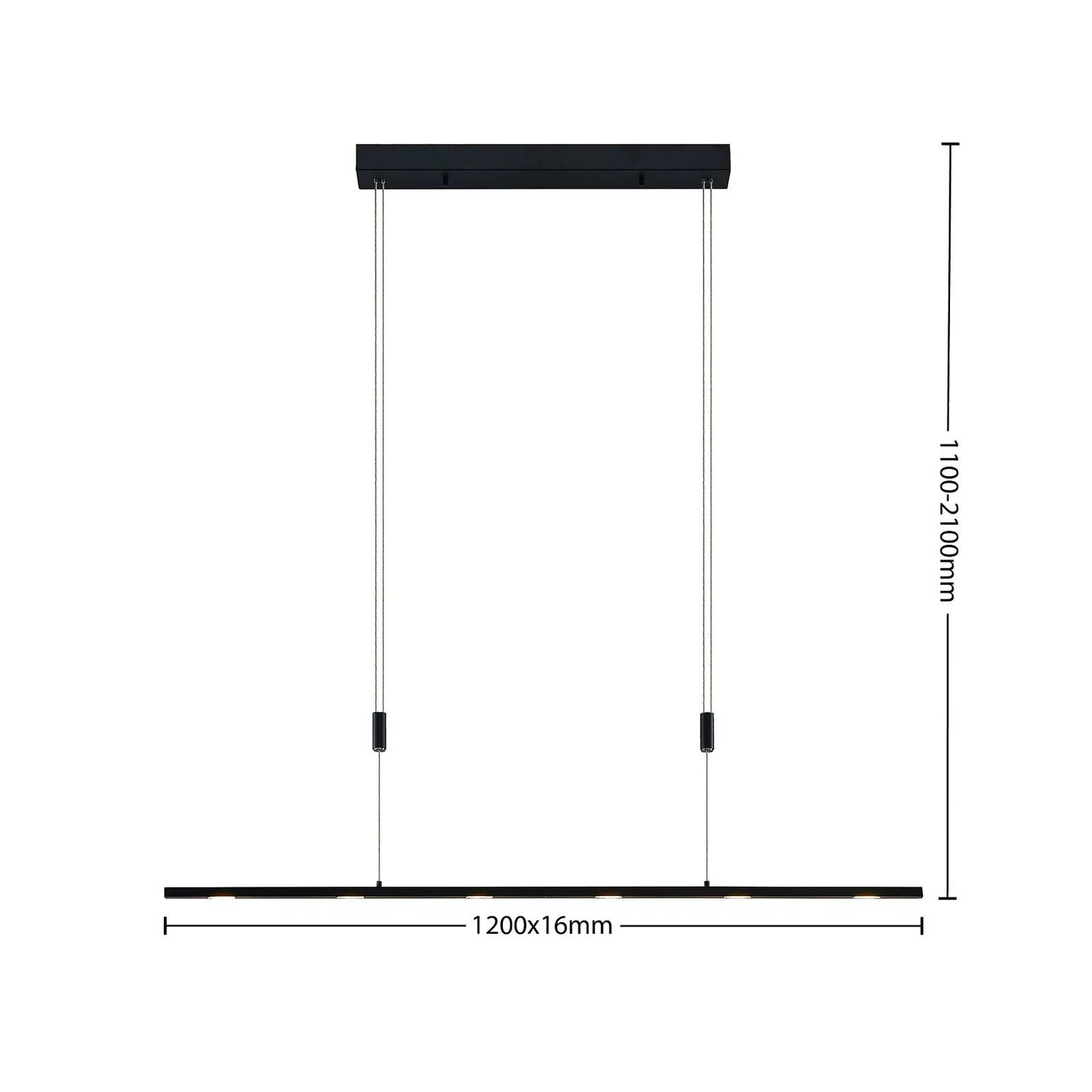 Lucande Stakato LED-Pendellampe 6fl. 120 cm lang günstig online kaufen