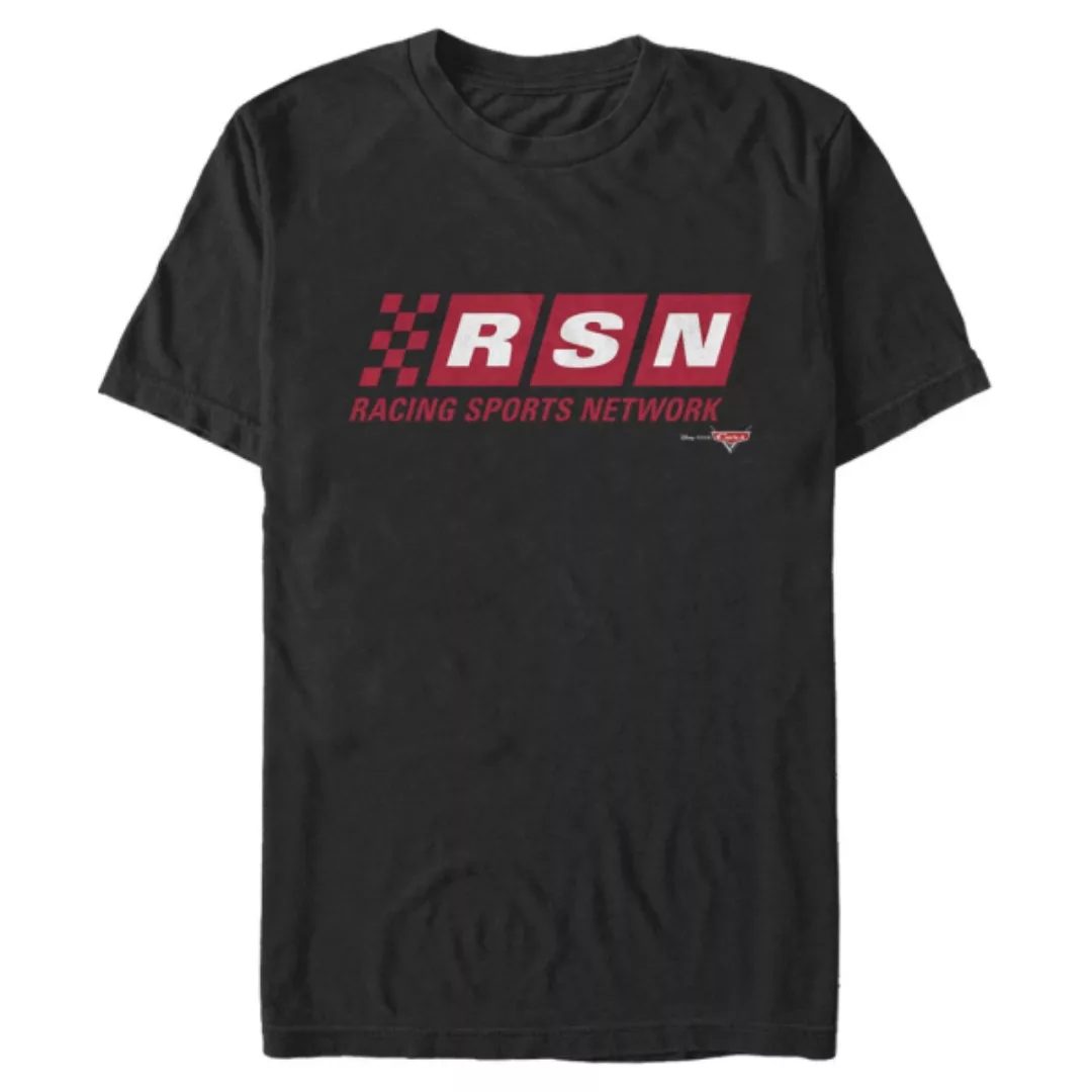Pixar - Cars - Logo Racing Sports Network - Männer T-Shirt günstig online kaufen