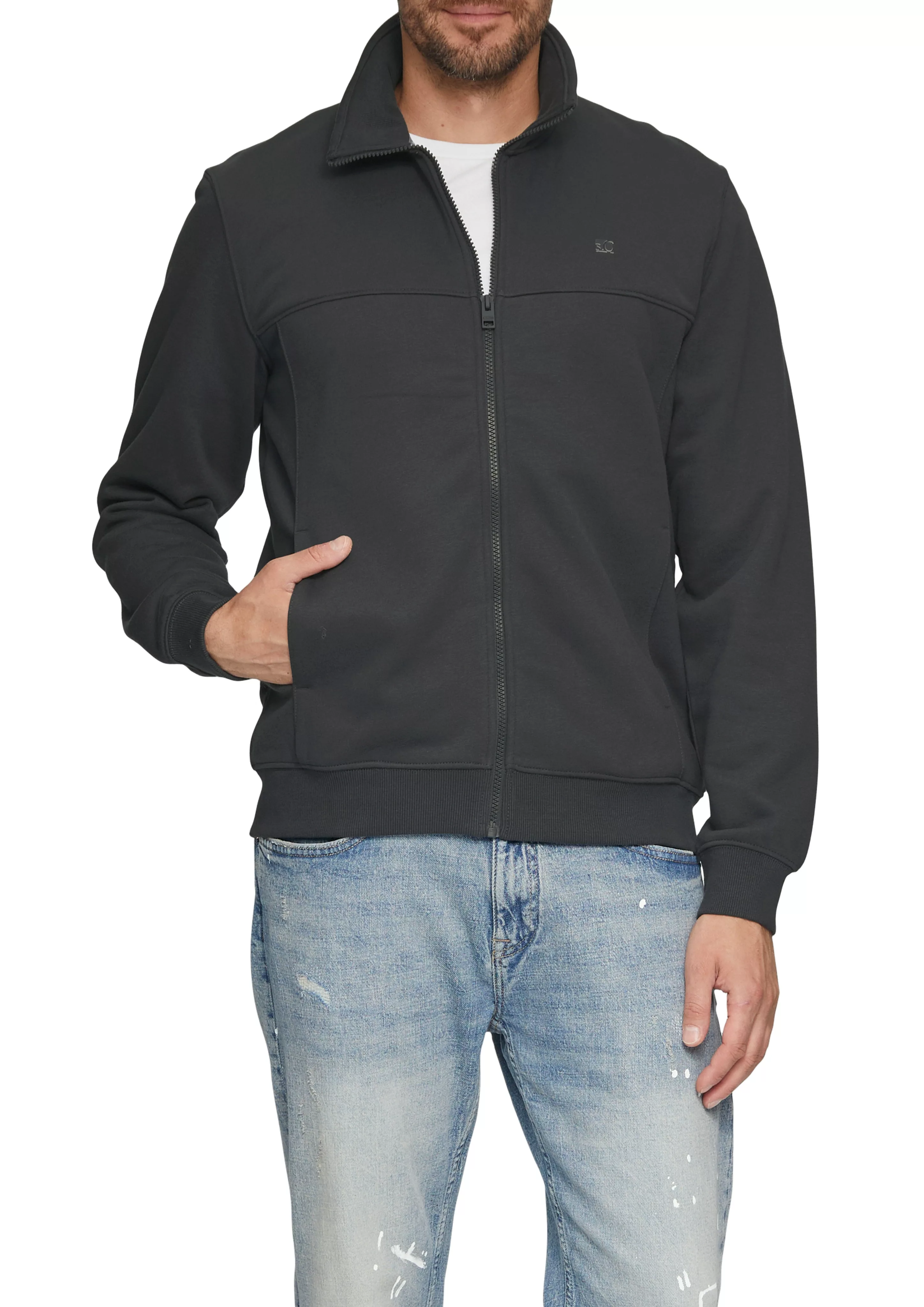 s.Oliver Allwetterjacke Sweatjacke mit Stehkragen und Logo-Detail Artwork günstig online kaufen