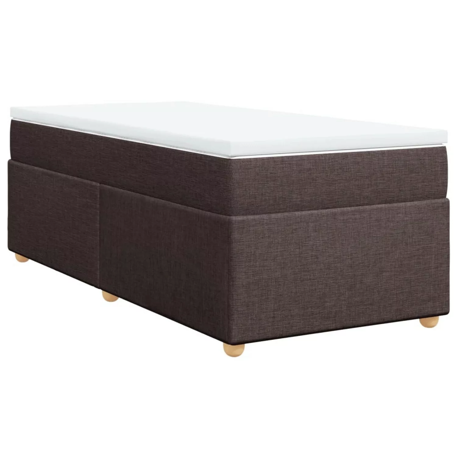 vidaXL Boxspringbett mit Matratze Dunkelbraun 90x200 cm Stoff2105504 günstig online kaufen