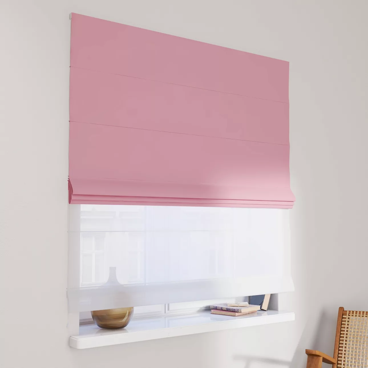 Dekoria Doppelraffrollo Duo, rosa, 50 x 60 cm günstig online kaufen