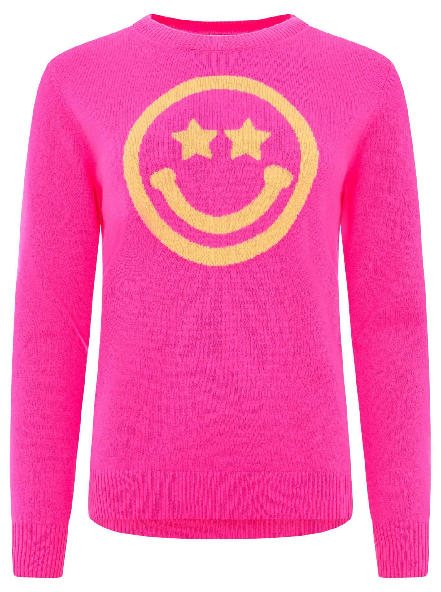 Zwillingsherz Kaschmirpullover Roundneck "Smiley Face" Smiley, günstig online kaufen