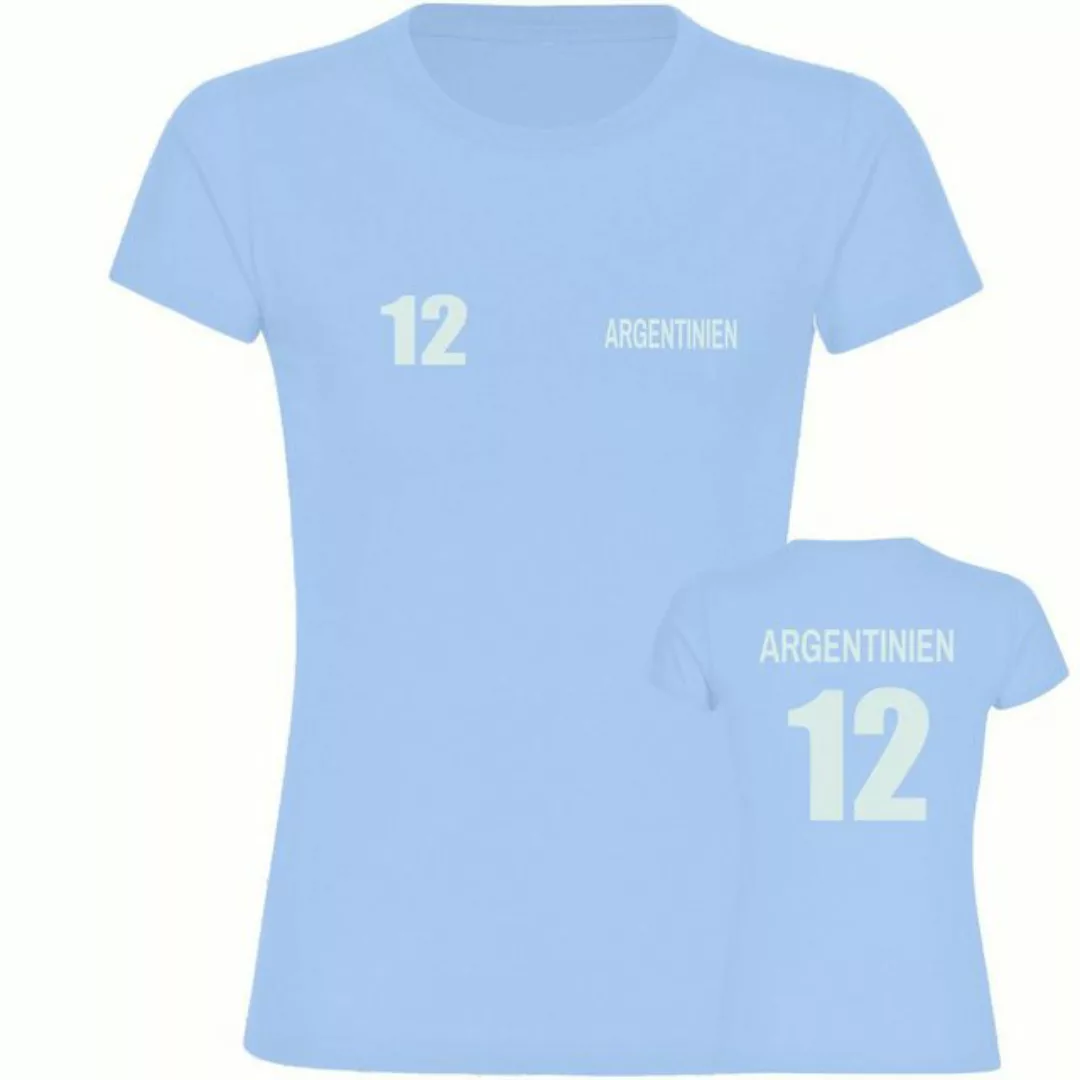 multifanshop T-Shirt Damen Argentinien - Trikot 12 - Frauen günstig online kaufen