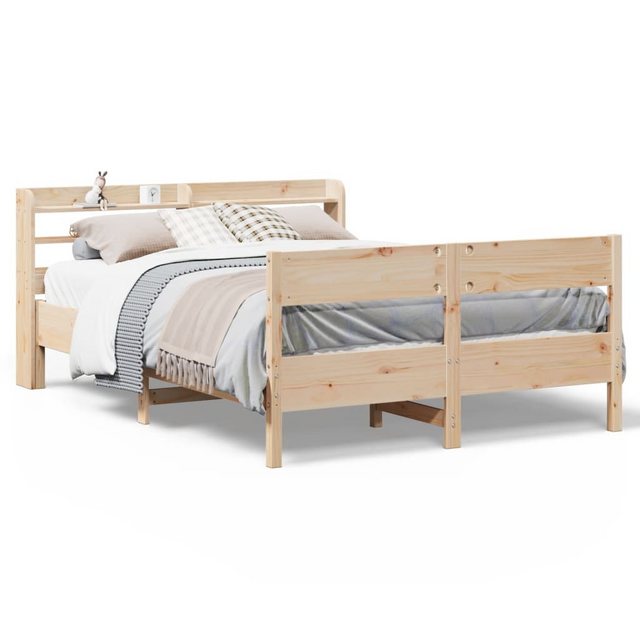 vidaXL Bett, Massivholzbett ohne Matratze 140x190 cm Kiefernholz günstig online kaufen