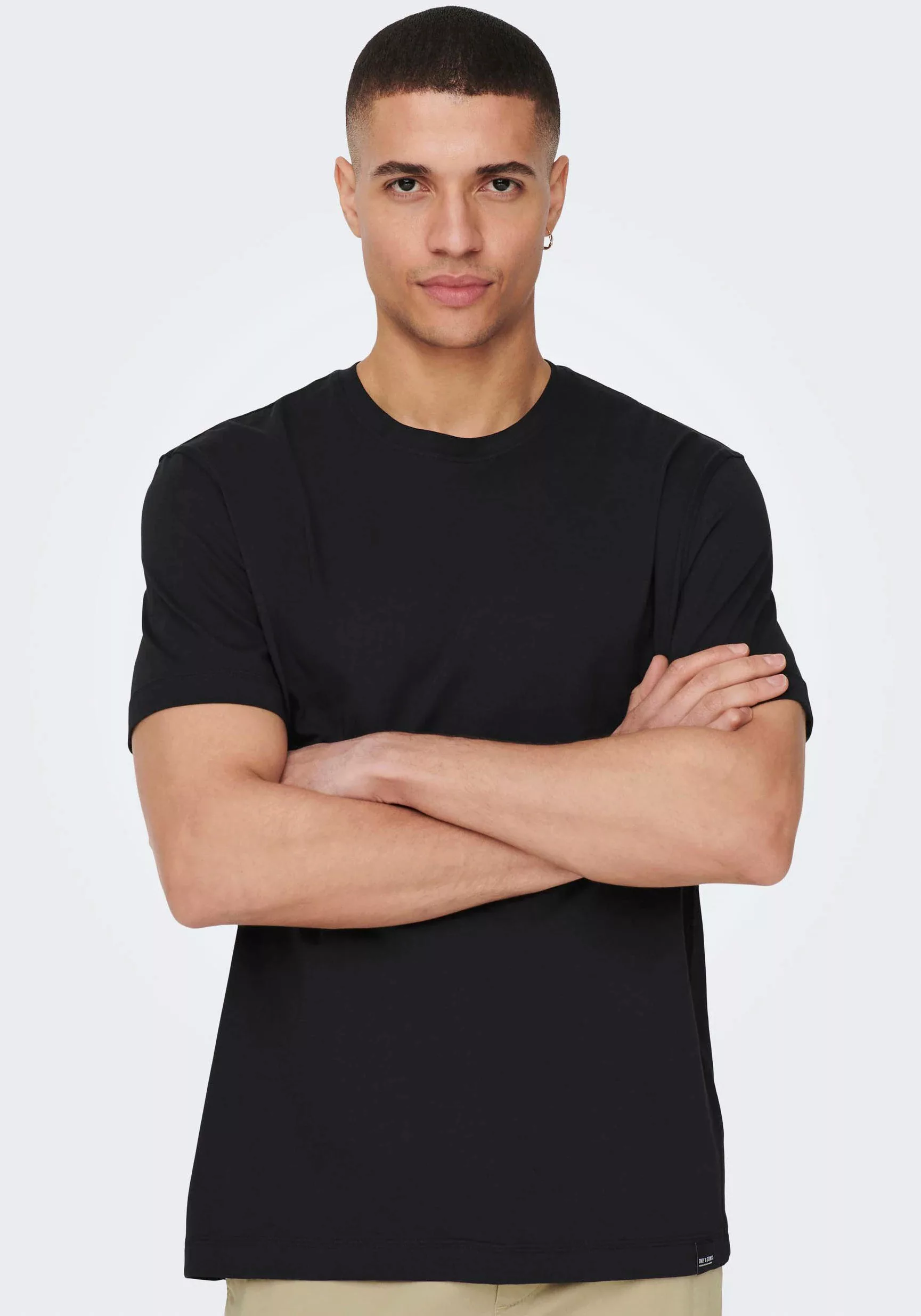 Only & Sons Herren Rundhals T-Shirt ONSMAX LIFE - Regular Fit günstig online kaufen