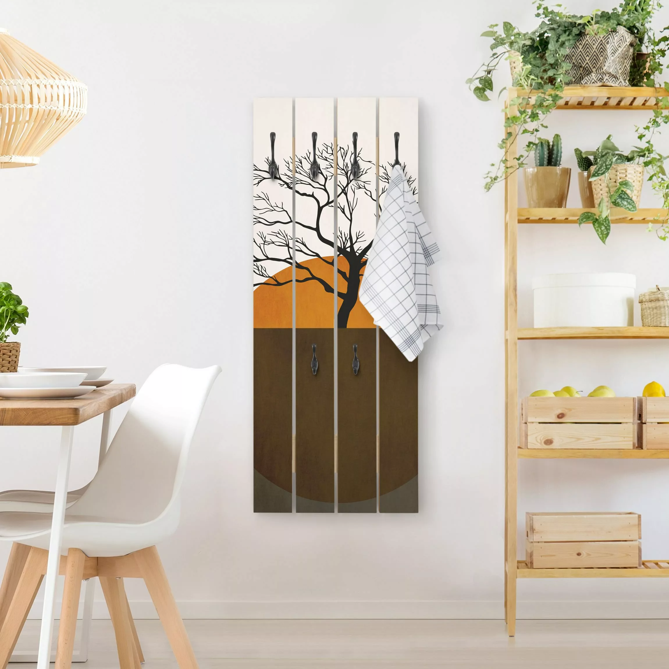 Wandgarderobe Sonne mit Baum günstig online kaufen