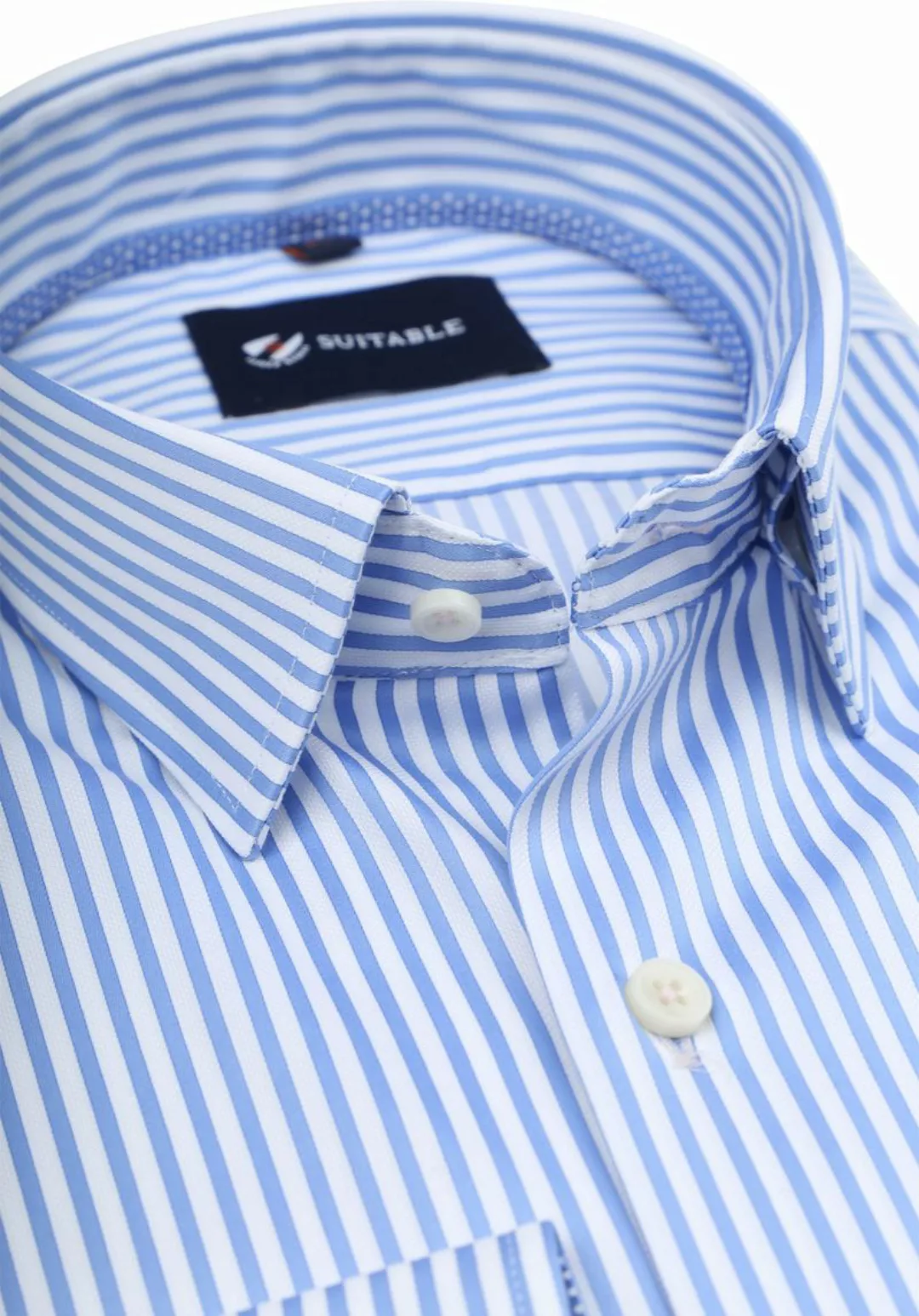 Suitable Hemd Blau Streifen  - Größe 43 günstig online kaufen
