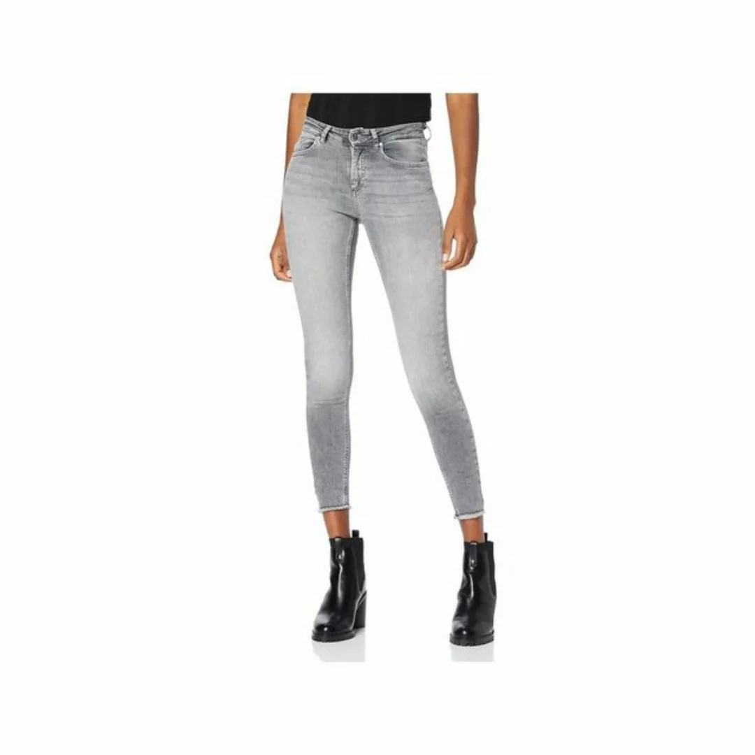 Only Damen Jeans ONLBLUSH MID SK ANK RAW JNS REA0918 - Skinny Fit - Grau - günstig online kaufen