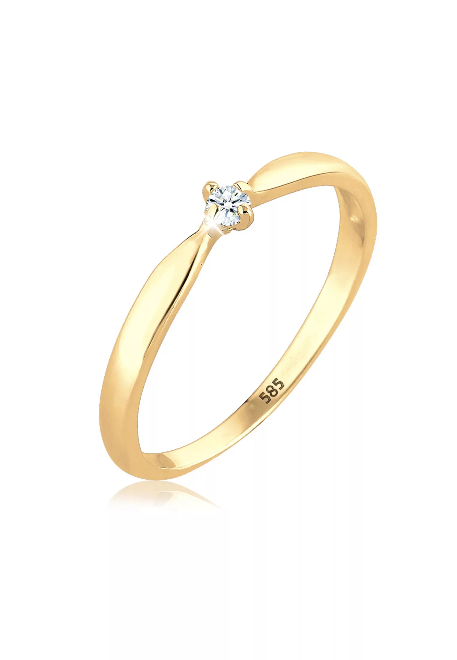 Elli DIAMONDS Verlobungsring "Verlobung Welle Diamant (0.03 ct.) 585 Gelbgo günstig online kaufen