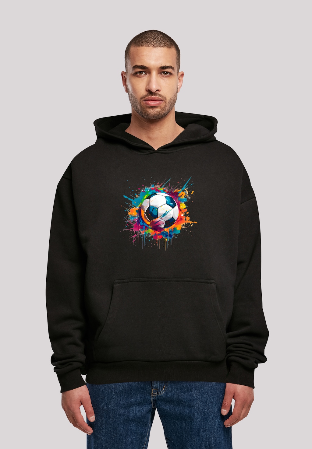 F4NT4STIC Kapuzenpullover "Bunte Fußball Grafik", Premium Qualität günstig online kaufen