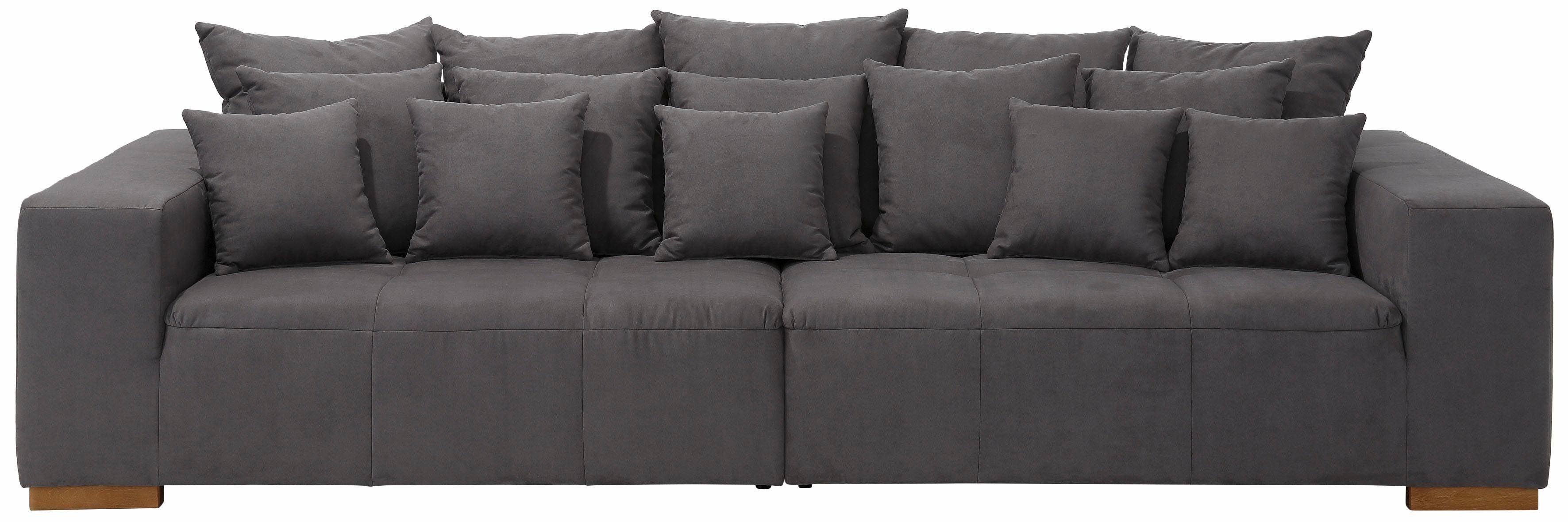 Home affaire Big-Sofa "Neapel", mit vielen losen Kissen, in 2 Bezugsqualitä günstig online kaufen