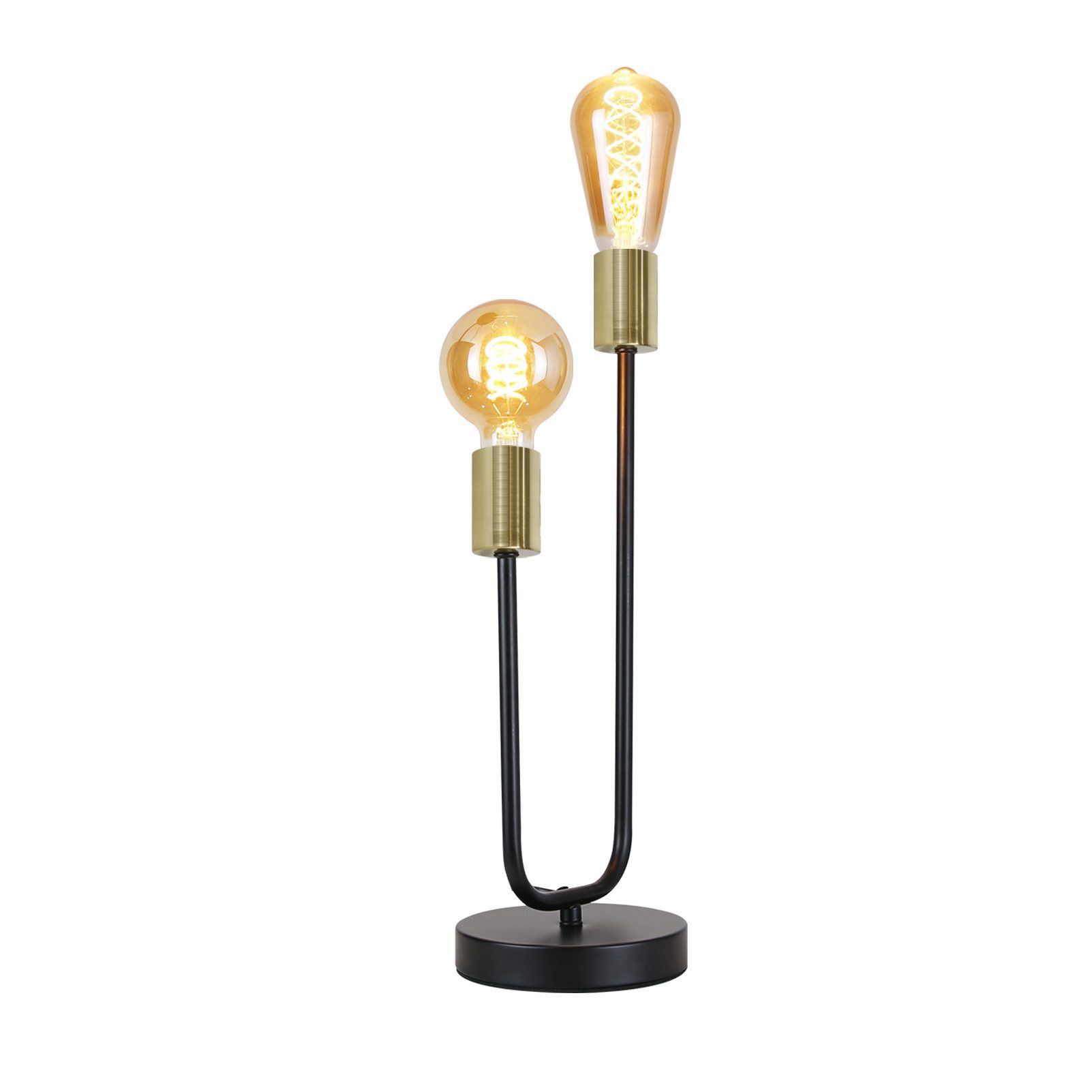 ZMH Tischleuchte Vintage Nachttischlampe Schwarz-Gold - günstig online kaufen