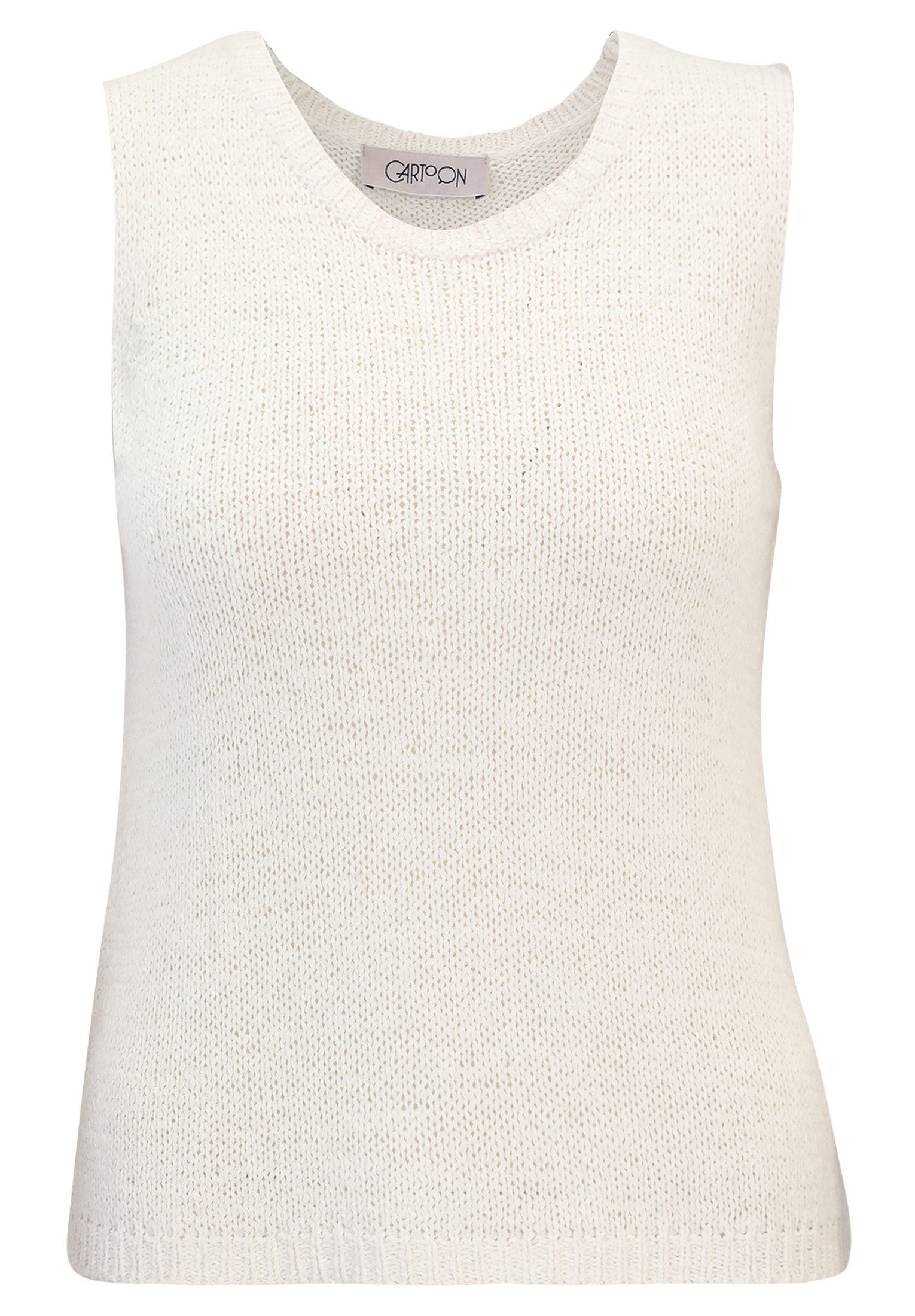 Cartoon Stricktop "Cartoon Damen Strick-Top mit Rundhalsausschnitt", Rippbü günstig online kaufen