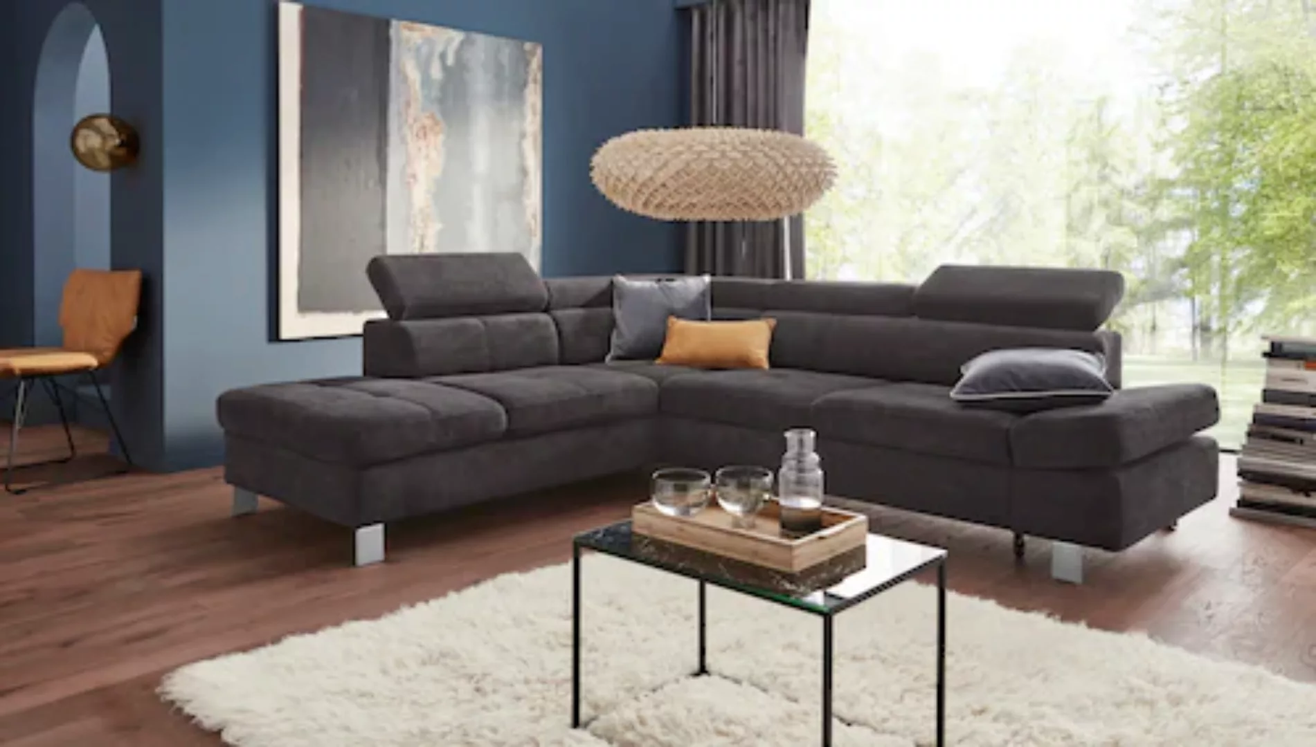exxpo - sofa fashion Ecksofa "Fiji, L-Form", mit Kopf- bzw. Rückenverstellu günstig online kaufen