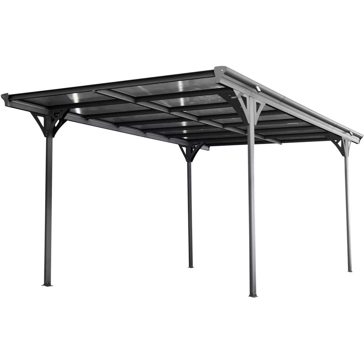 Westmann Flachdach-Einzelcarport Anthrazit 305 cm x 503 cm günstig online kaufen