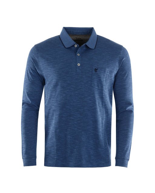 Hajo Langarm-Poloshirt Softknit-Polo in Flammengarn günstig online kaufen