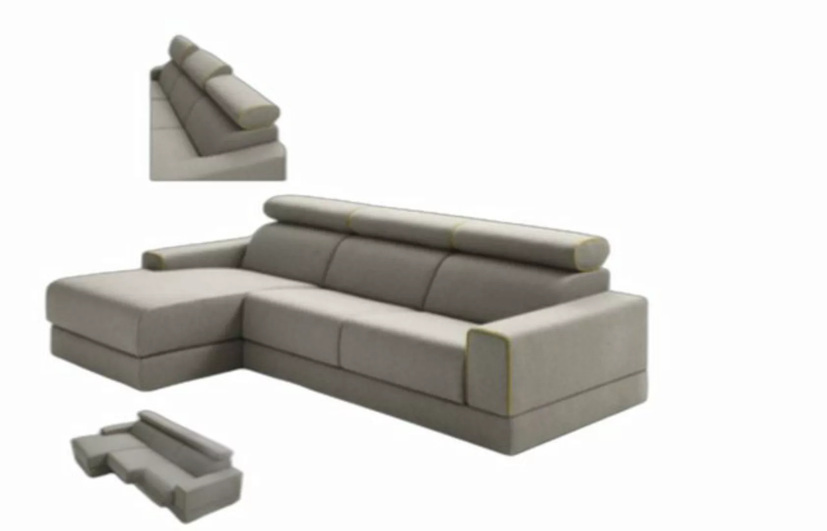 Xlmoebel Ecksofa Elegantes Grau L-Sofa Zeitgenössischer Stil Luxuriöse Eckc günstig online kaufen