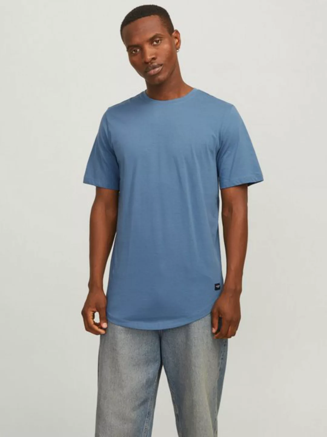 Jack & Jones Rundhalsshirt JJENOA TEE SS CREW NECK NOOS mit abgerundetem Sa günstig online kaufen