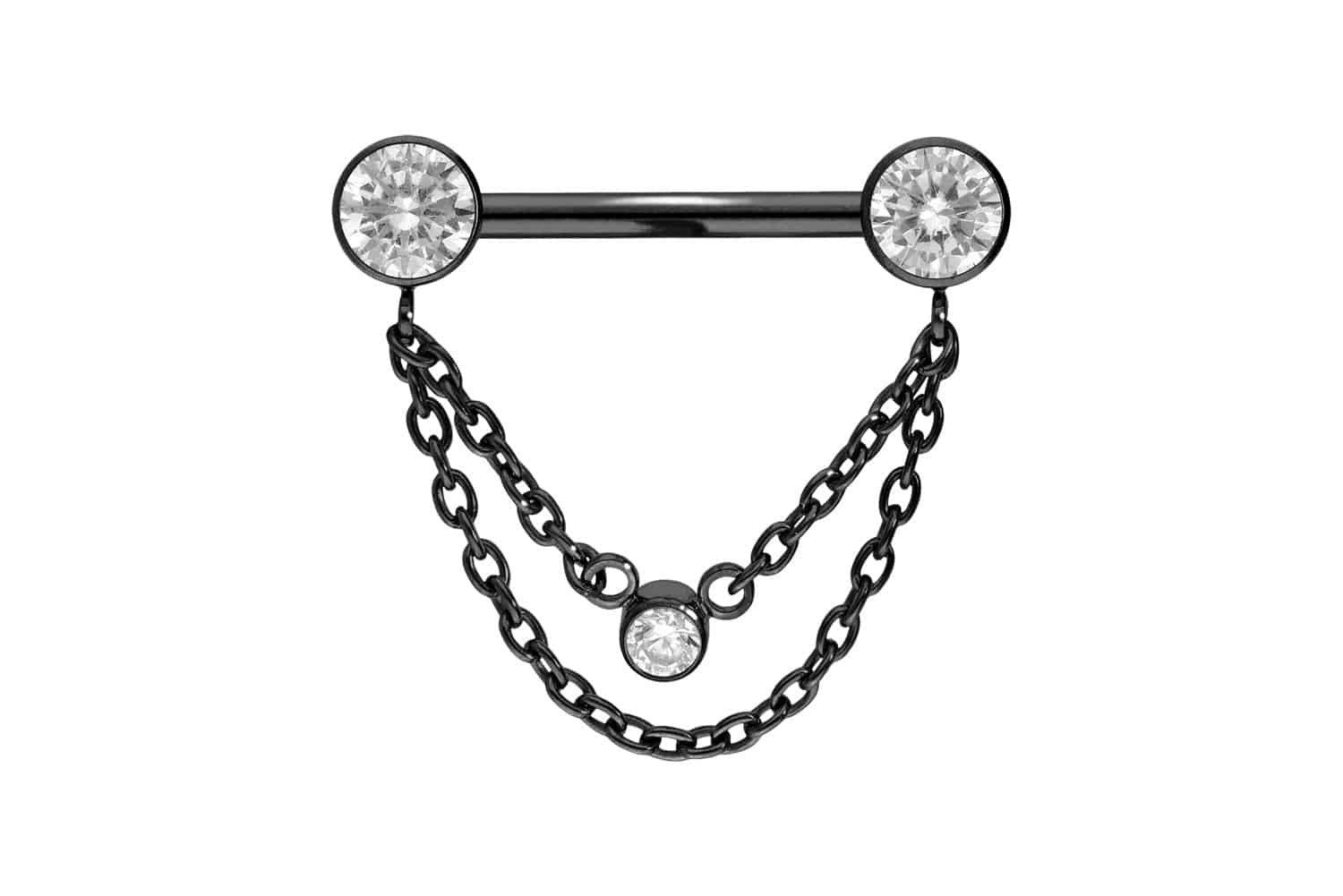 PIERCINGLINE Brustwarzenpiercing Titan Barbell mit Push günstig online kaufen