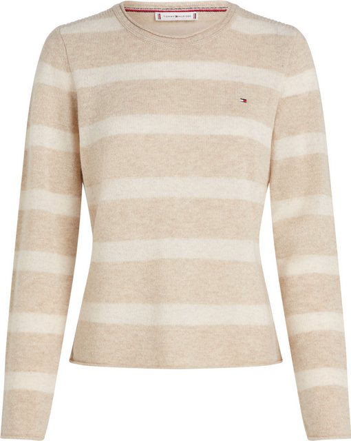 Tommy Hilfiger Strickpullover SOFT WOOL C-NK SWEATER mit Logostickerei, aus günstig online kaufen