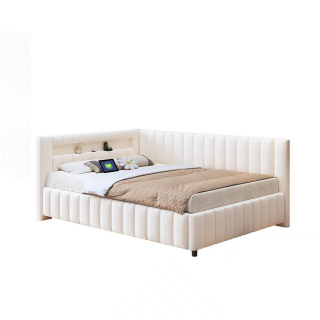 REDOM Polsterbett Schlafsofa 140x200 Multifunktionsbett, Funktionsbett Stau günstig online kaufen