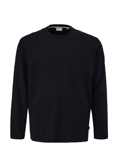 s.Oliver Longsleeve Basic mit Brusttasche in Übergrößen günstig online kaufen