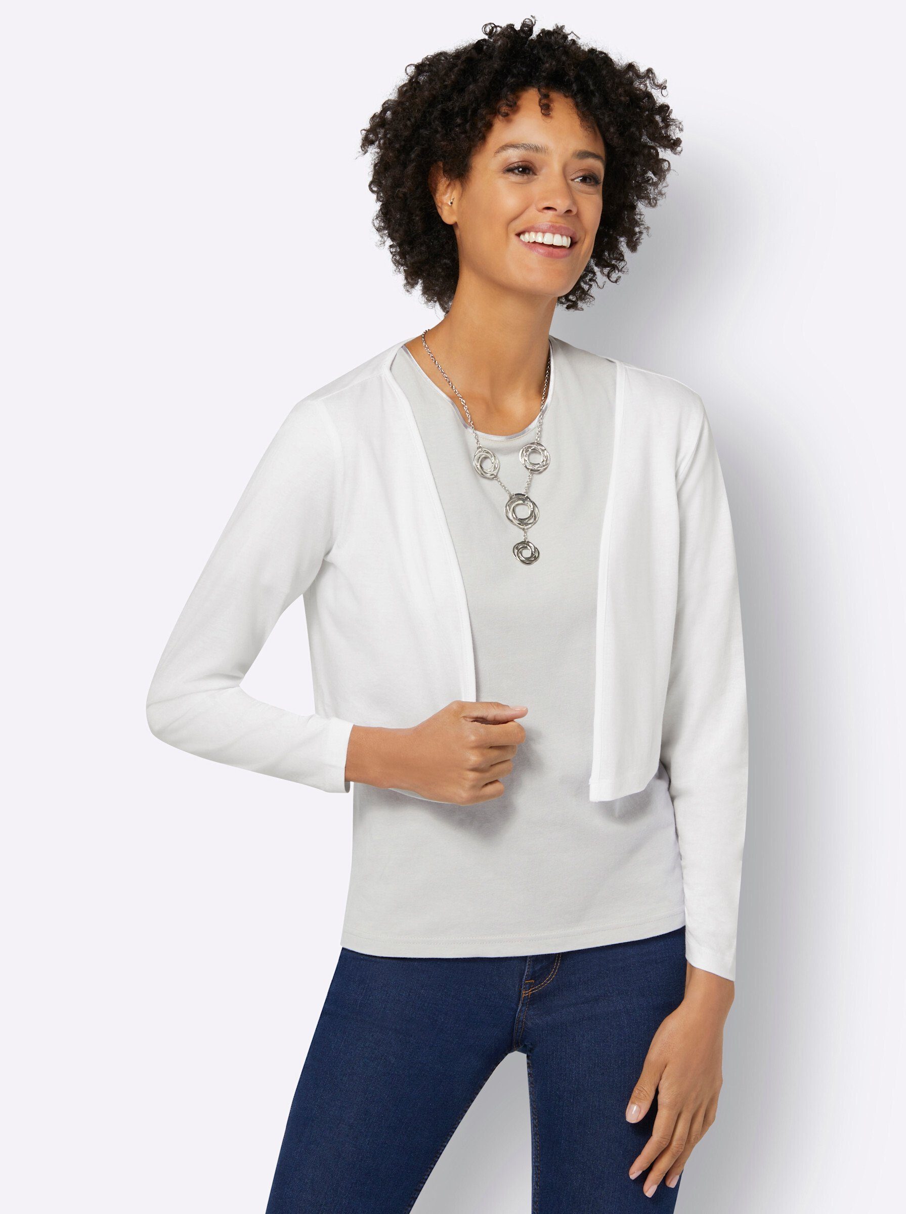 Casual Looks Shirtjacke "Shirtbolero", (1 tlg.) günstig online kaufen