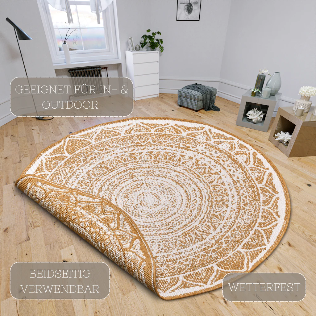 NORTHRUGS Teppich »Siruma«, rund, 5 mm Höhe, In- & Outdoor, Wendeteppich, O günstig online kaufen