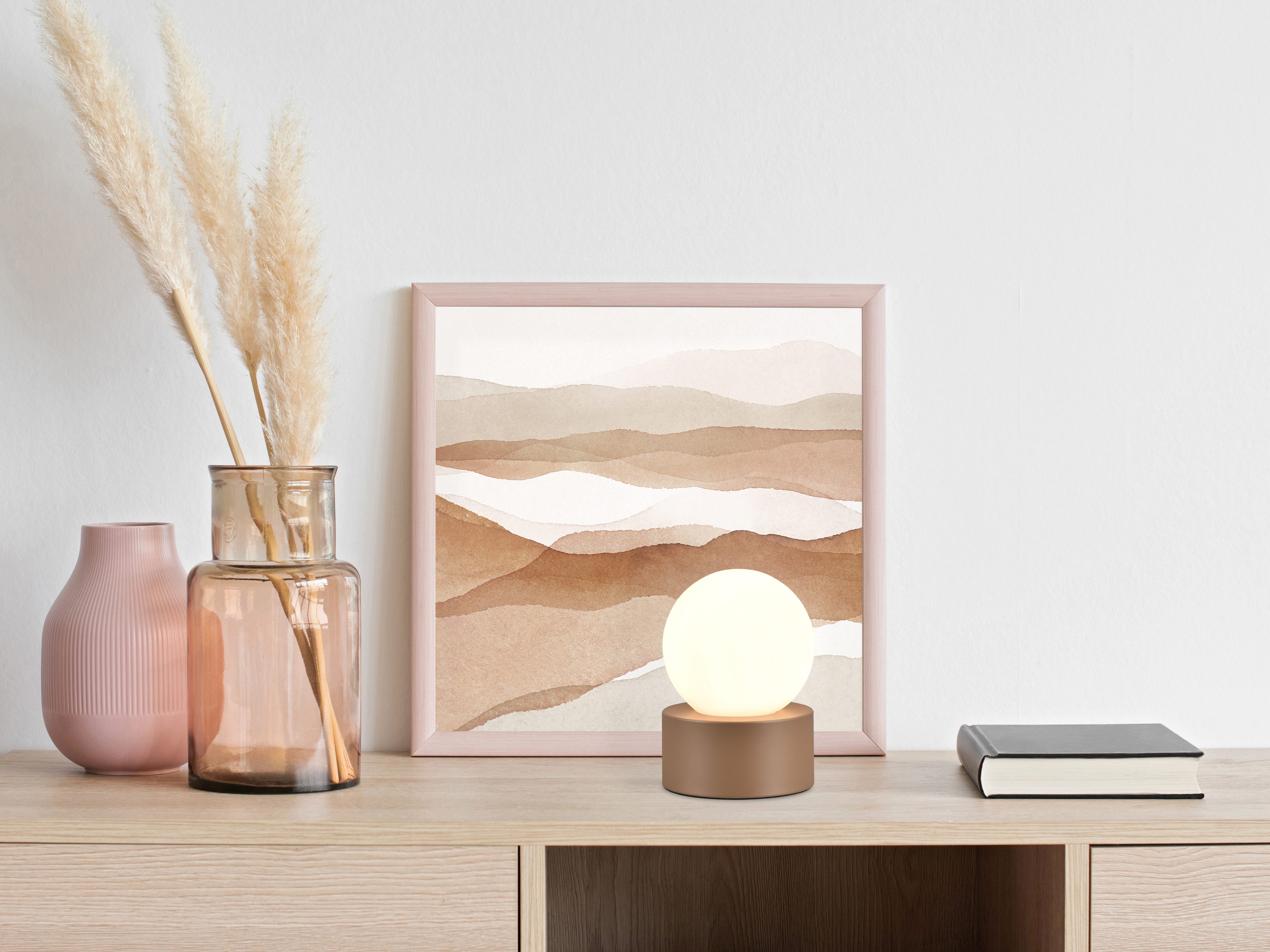 Reality Leuchten Schreibtischlampe COUNTESS, Tischleuchte Glas günstig online kaufen
