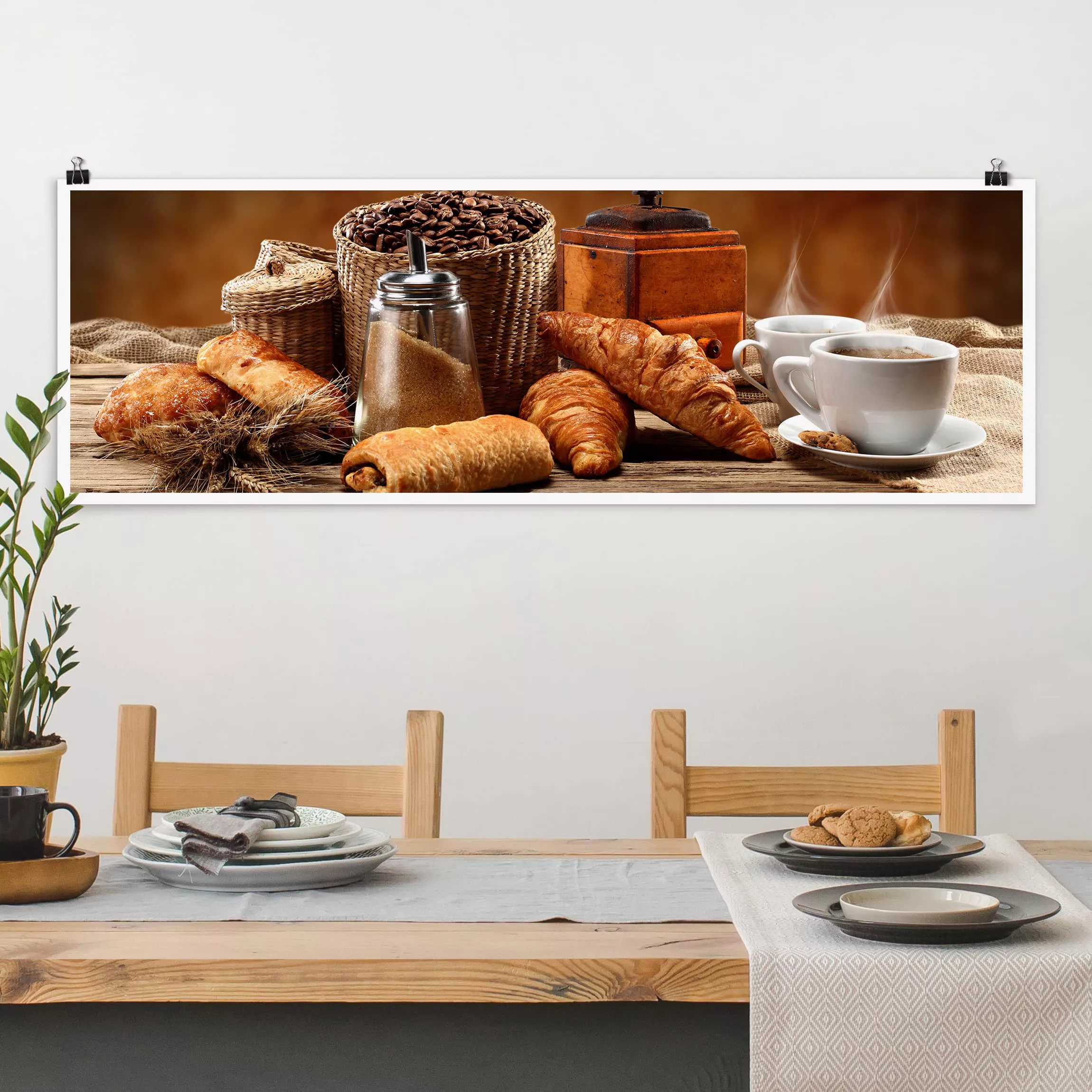 Panorama Poster Küche Frühstückstisch günstig online kaufen