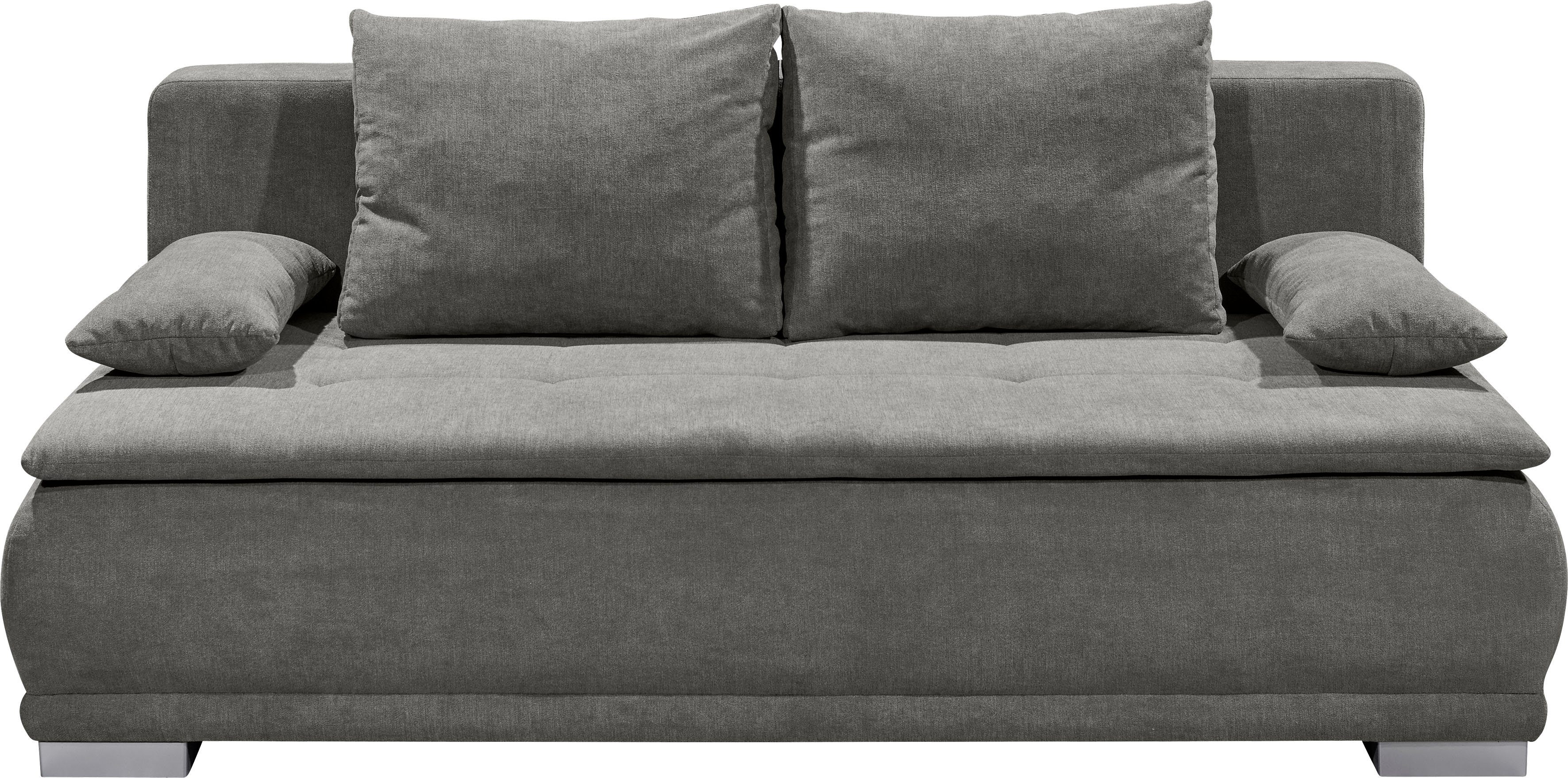 ED EXCITING DESIGN Schlafsofa "Luigi", mit Bettkasten & 2 Armlehnenkissen günstig online kaufen