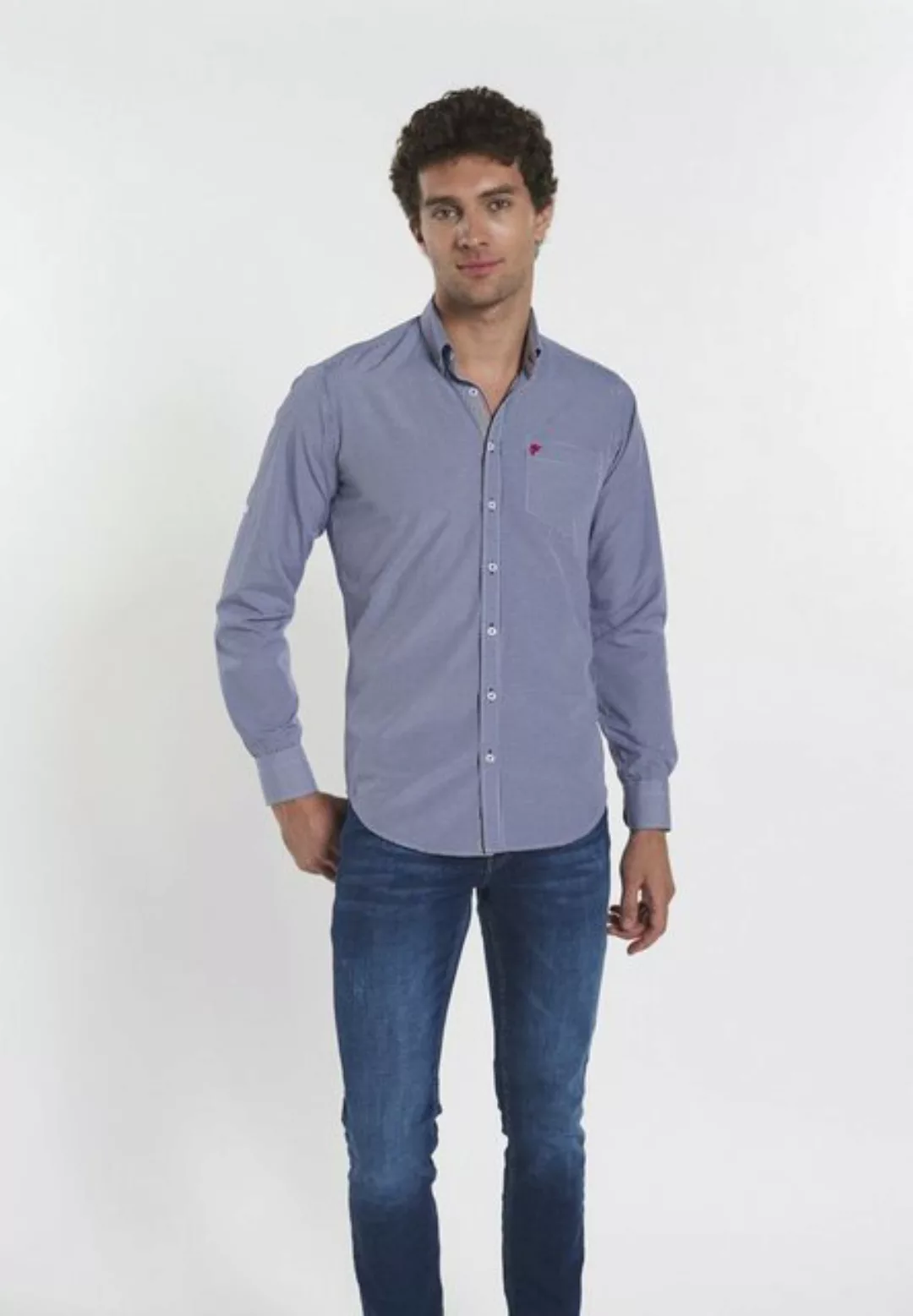 DENIM CULTURE Langarmhemd BENJAMIN (1-tlg) günstig online kaufen