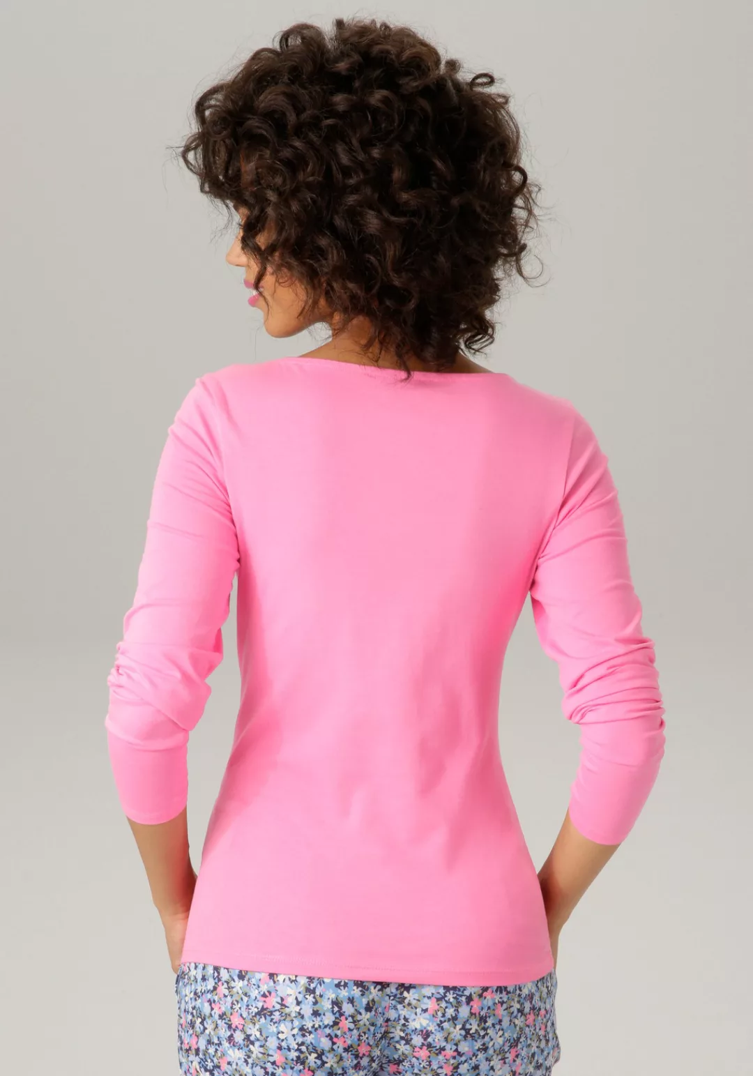 Aniston CASUAL Langarmshirt, mit Karree-Ausschnitt günstig online kaufen