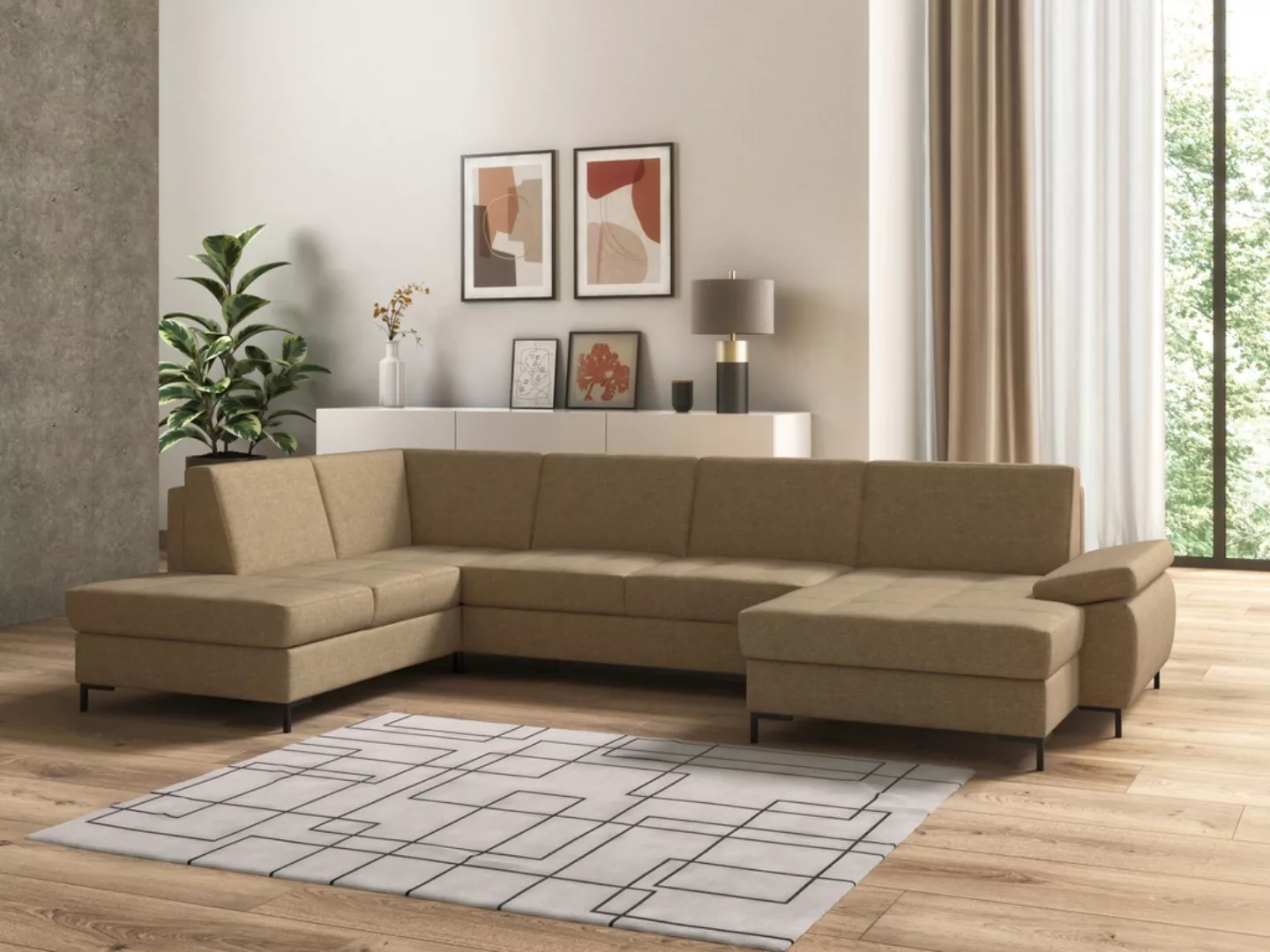 DOMO collection Wohnlandschaft "Capelo, komfortabel, klare Linien zeichnen günstig online kaufen