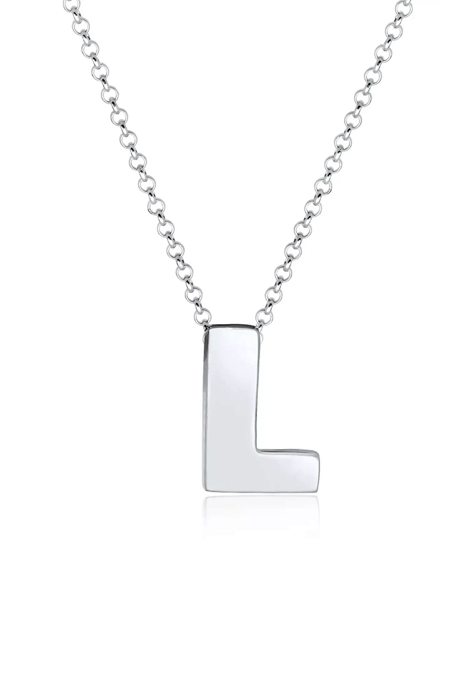 Elli Kette mit Anhänger "Buchstabe L Initialen Trend Minimal 925 Silber" günstig online kaufen