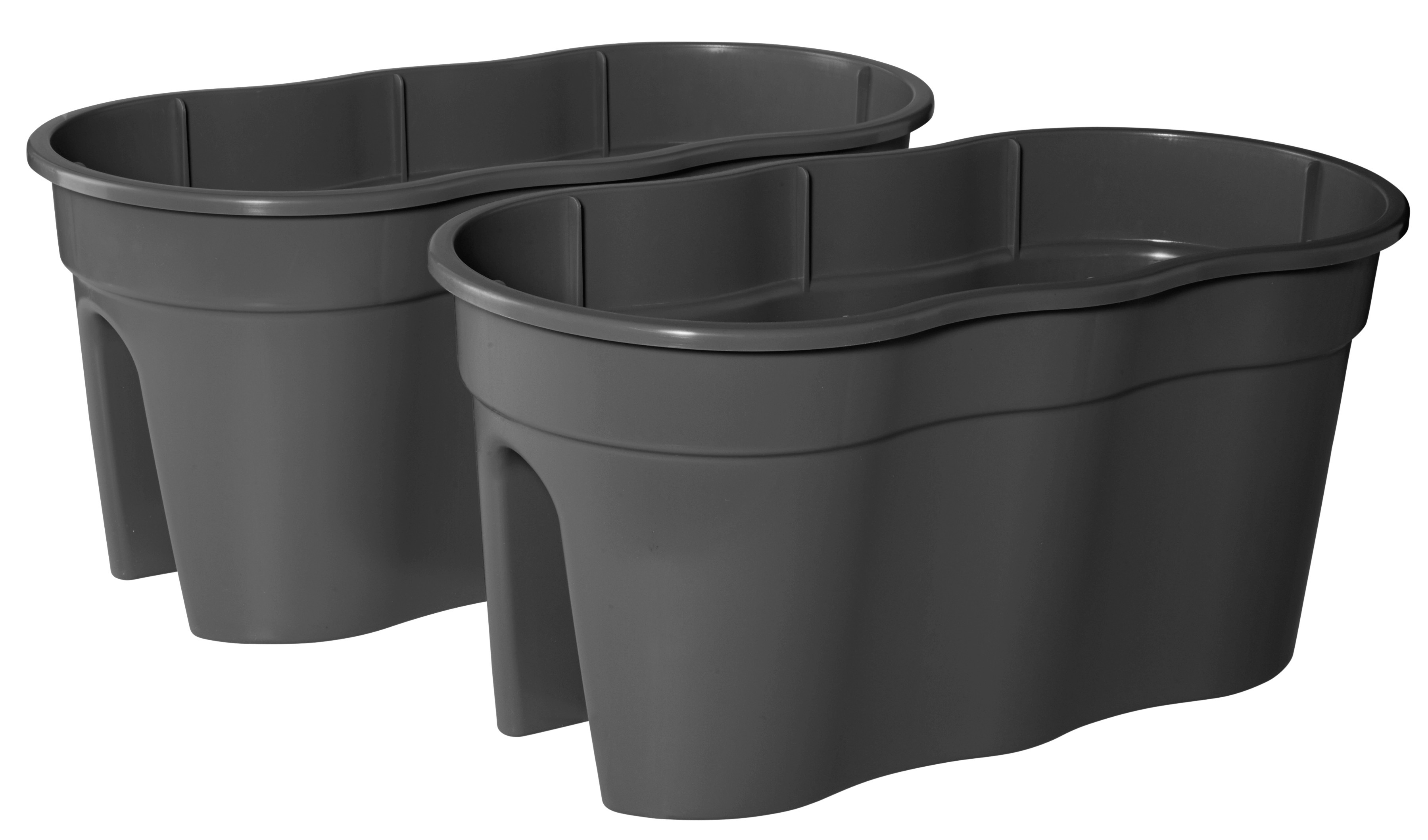 KHW Balkonkasten "Flowerclip XXL", (Set, 2 St.), BxTxH: 57,5x27,7x27 cm günstig online kaufen