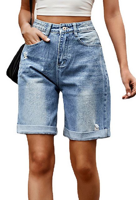 CHENIN Jeansshorts Trendige zerrissene und gekräuselte jeansshorts und frei günstig online kaufen