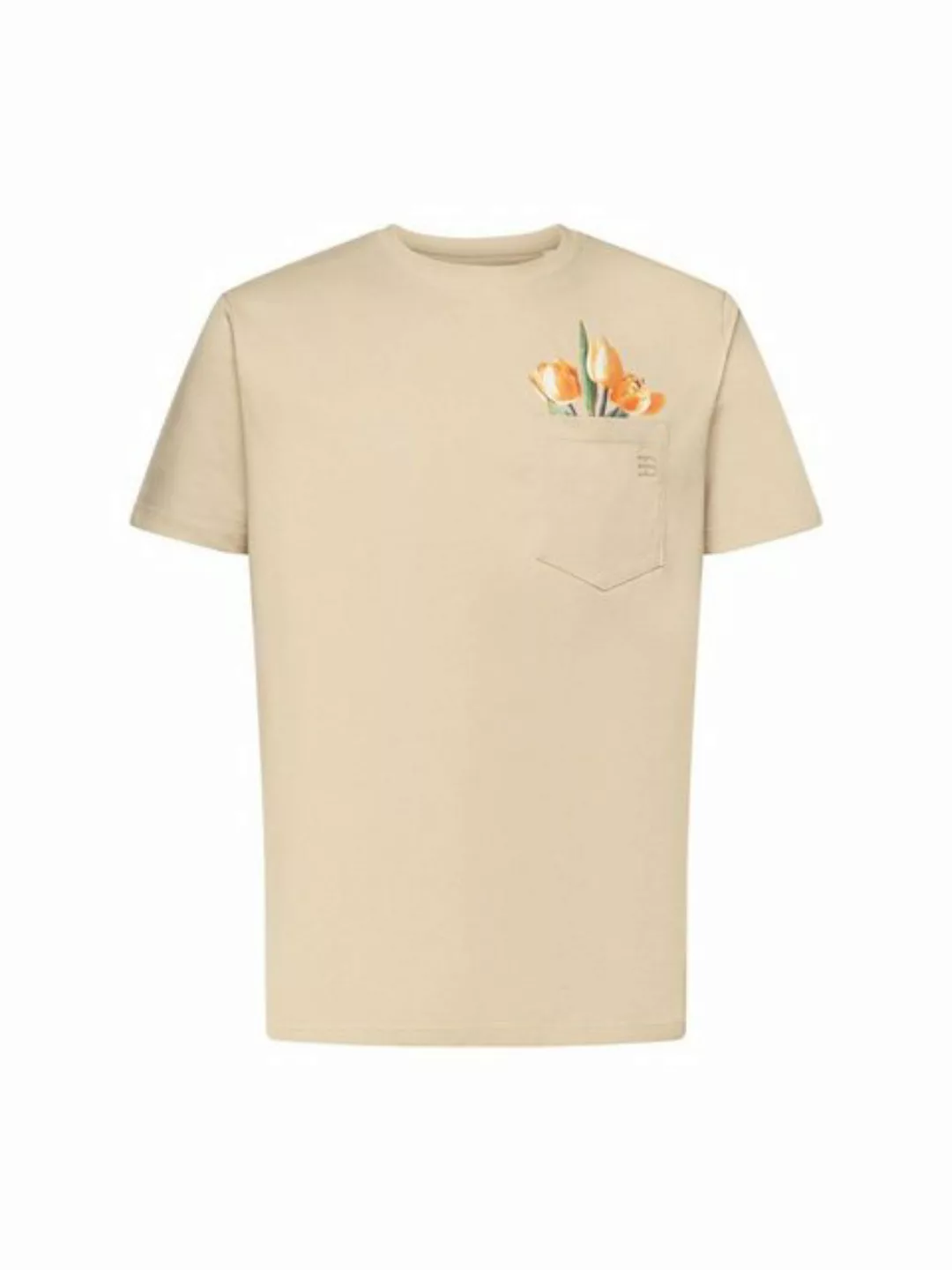 Esprit T-Shirt Jersey-T-Shirt mit Print, 100% Baumwolle (1-tlg) günstig online kaufen