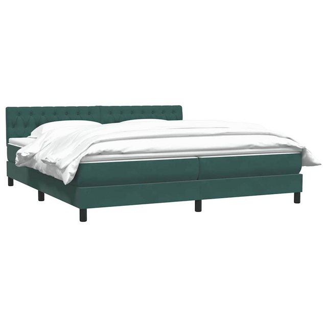 vidaXL Bett Boxspringbett mit Matratze Dunkelgrün 180x220 cm Samt günstig online kaufen