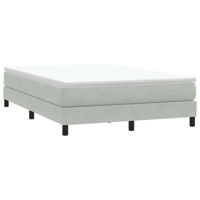 vidaXL Bett Boxspringbett ohne Matratze Hellgrau 140x220 cm Samt günstig online kaufen