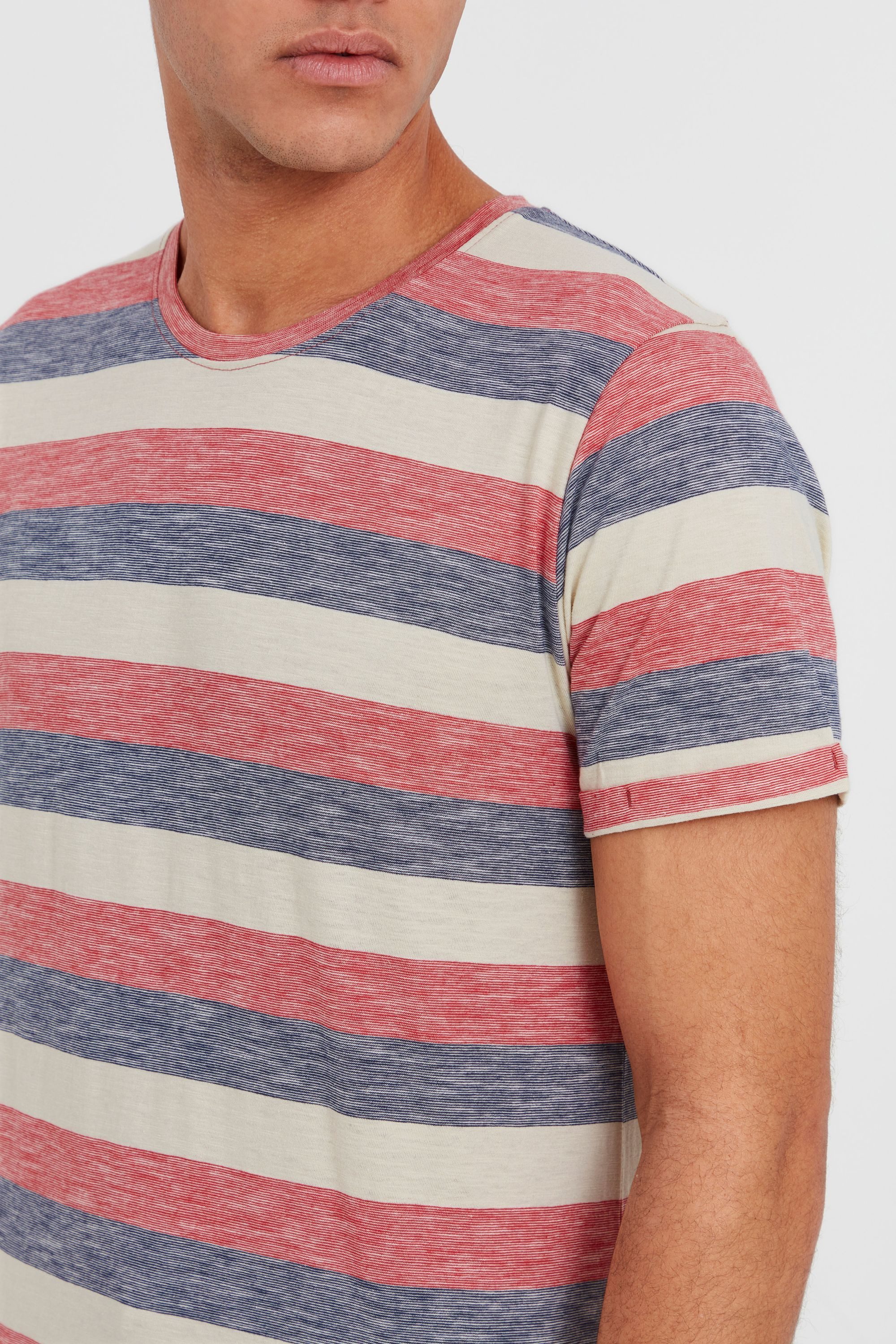 !Solid Rundhalsshirt SDThicco Kurzarmshirt mit Streifen günstig online kaufen